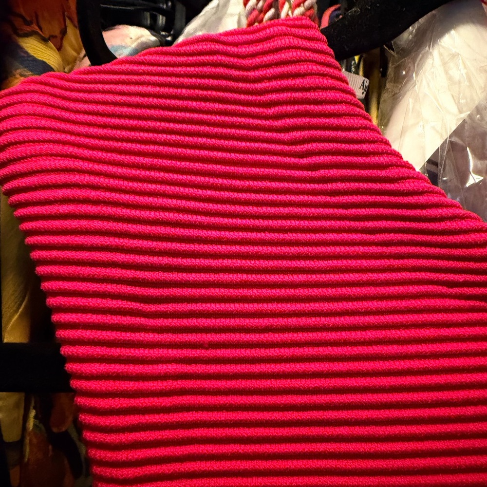 Aje Deep Fuchsia Knit Mini Dress